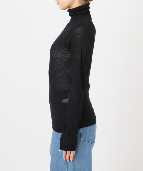 EMILY WEEK(エミリーウィーク)の「《追加》スーパーウール タートルネックシアープルオーバー(Tシャツ/カットソー・レディース・ブルー/ブラック/ホワイト・FREE)」の17枚目の写真