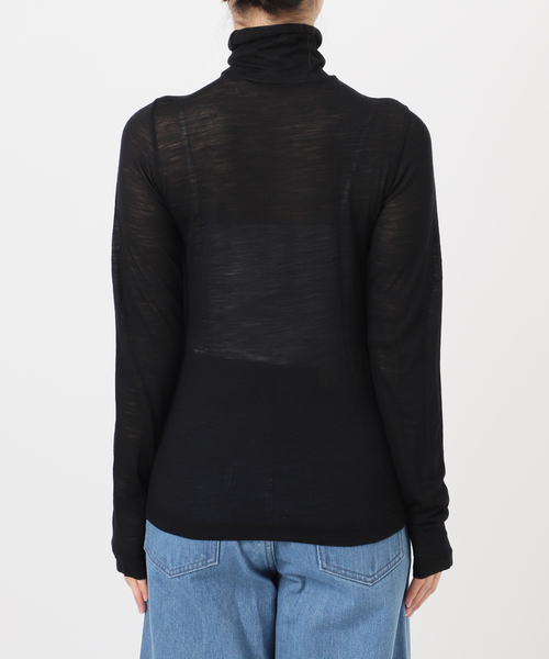 EMILY WEEK(エミリーウィーク)の「《追加》スーパーウール タートルネックシアープルオーバー(Tシャツ/カットソー・レディース・ブルー/ブラック/ホワイト・FREE)」の18枚目の写真