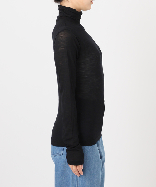 EMILY WEEK(エミリーウィーク)の「《追加》スーパーウール タートルネックシアープルオーバー(Tシャツ/カットソー・レディース・ブルー/ブラック/ホワイト・FREE)」の19枚目の写真