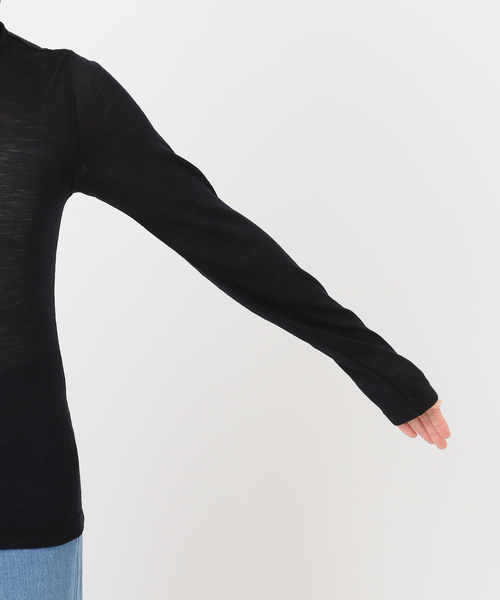 EMILY WEEK(エミリーウィーク)の「《追加》スーパーウール タートルネックシアープルオーバー(Tシャツ/カットソー・レディース・ブルー/ブラック/ホワイト・FREE)」の20枚目の写真