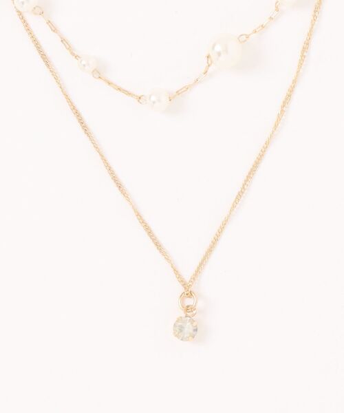 MERCURYDUO（マーキュリーデュオ）の「2WAYパール使いネックレス（ピアス（両耳用）・レディース・シルバー/ゴールド・FREE）」の2枚目の写真