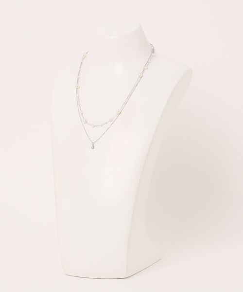 MERCURYDUO（マーキュリーデュオ）の「2WAYパール使いネックレス（ピアス（両耳用）・レディース・シルバー/ゴールド・FREE）」の4枚目の写真