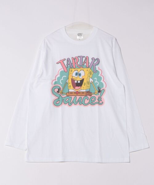 Sponge Bob 】 スポンジボブ ロングスリーブTシャツ 25W10（Tシャツ