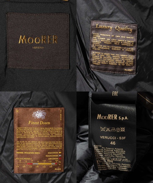 MOORER（ムーレー）の「MOORER VERUCCI-S3F ムーレー ヴェルッチ ダウン切替ジャケット（ダウンジャケット/コート・メンズ・グレー系3/ブラック・50/48）」の11枚目の写真
