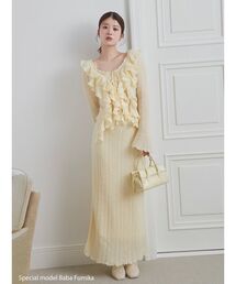 SNIDEL | ロングニットスカート(スカート)