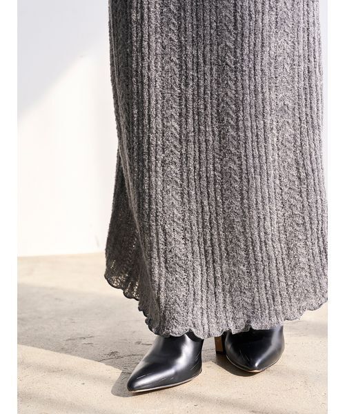 SNIDEL（スナイデル）の「ロングニットスカート（スカート・レディース・アイボリー/グレー/イエロー・0/1）」の19枚目の写真