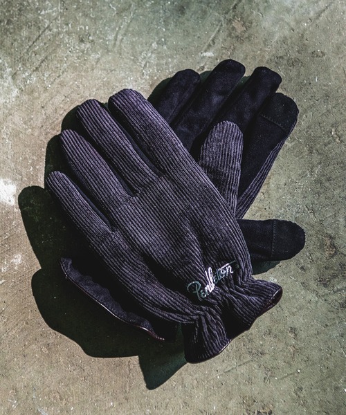 PENDLETON(ペンドルトン)の「PENDLETON ペンドルトン CORDUROY LOGO EMB GLOVE(MENS) ハーディング ロゴ刺繍 コーデュロイ グローブ 手袋 / メンズ(手袋・メンズ・チャコール/ベージュ・FREE)」の2枚目の写真