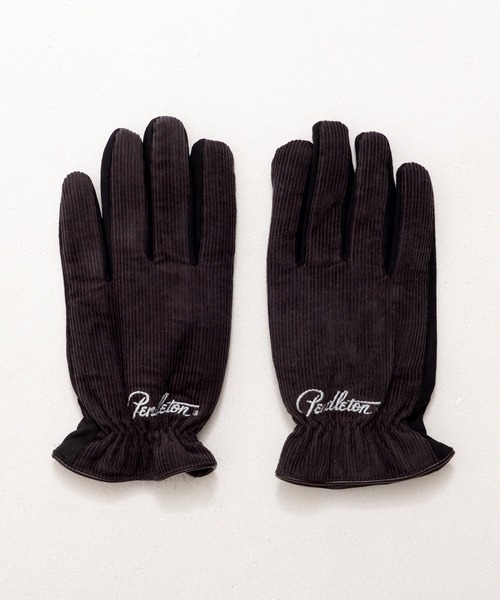 PENDLETON(ペンドルトン)の「PENDLETON ペンドルトン CORDUROY LOGO EMB GLOVE(MENS) ハーディング ロゴ刺繍 コーデュロイ グローブ 手袋 / メンズ(手袋・メンズ・チャコール/ベージュ・FREE)」の3枚目の写真