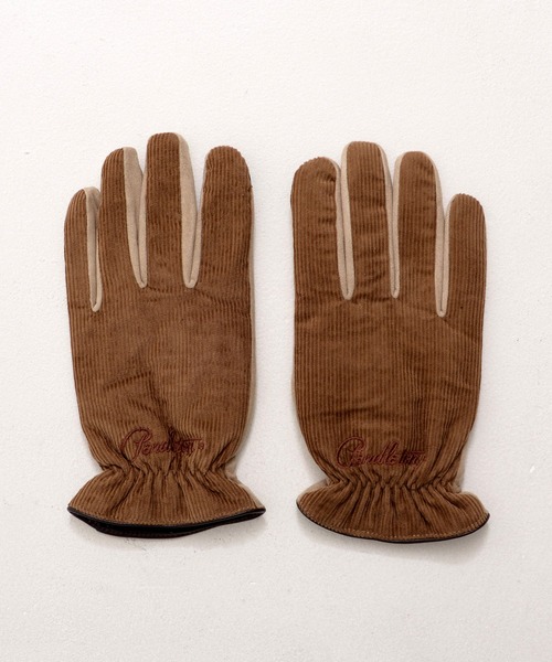 PENDLETON(ペンドルトン)の「PENDLETON ペンドルトン CORDUROY LOGO EMB GLOVE(MENS) ハーディング ロゴ刺繍 コーデュロイ グローブ 手袋 / メンズ(手袋・メンズ・チャコール/ベージュ・FREE)」の4枚目の写真