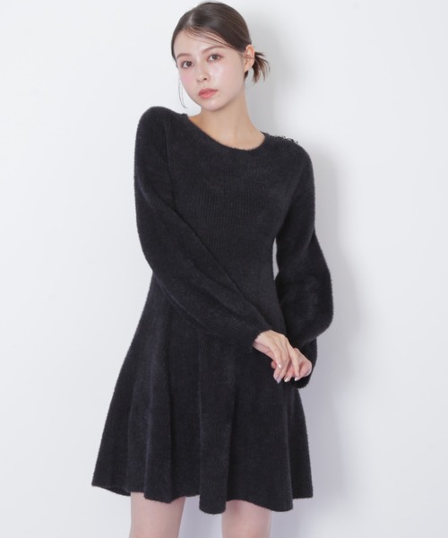JILL by JILL STUART(ジルバイジルスチュアート)の「◇シャギーミニニットワンピース(ワンピース・レディース・ホワイト/ブラック/ブルー・FREE)」の3枚目の写真
