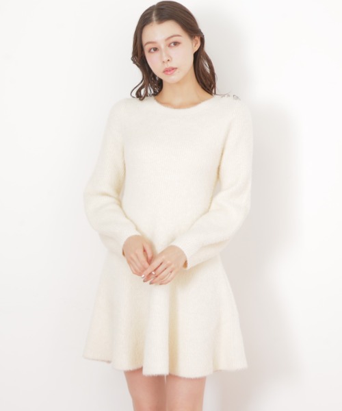 JILL by JILL STUART(ジルバイジルスチュアート)の「◇シャギーミニニットワンピース(ワンピース・レディース・ホワイト/ブラック/ブルー・FREE)」の15枚目の写真