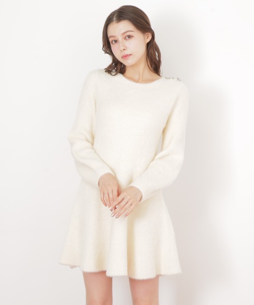 JILL by JILL STUART(ジルバイジルスチュアート)の「◇シャギーミニニットワンピース(ワンピース・レディース・ホワイト/ブラック/ブルー・FREE)」の16枚目の写真