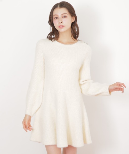 JILL by JILL STUART(ジルバイジルスチュアート)の「◇シャギーミニニットワンピース(ワンピース・レディース・ホワイト/ブラック/ブルー・FREE)」の17枚目の写真