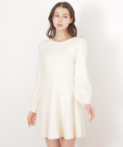 JILL by JILL STUART(ジルバイジルスチュアート)の「◇シャギーミニニットワンピース(ワンピース・レディース・ホワイト/ブラック/ブルー・FREE)」の18枚目の写真