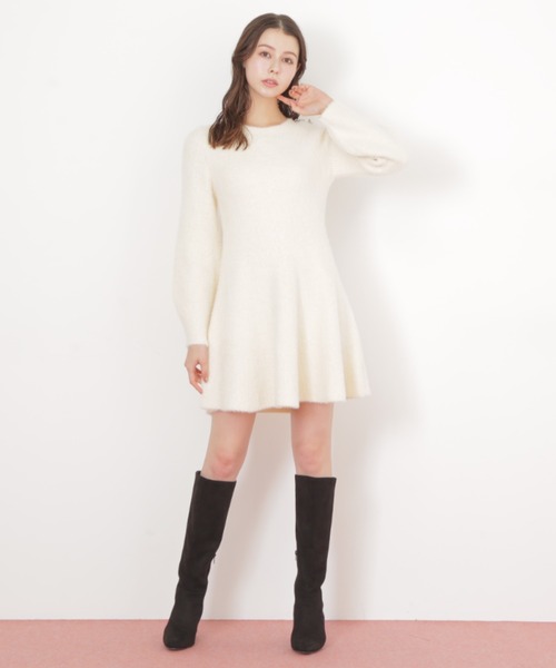 JILL by JILL STUART(ジルバイジルスチュアート)の「◇シャギーミニニットワンピース(ワンピース・レディース・ホワイト/ブラック/ブルー・FREE)」の20枚目の写真