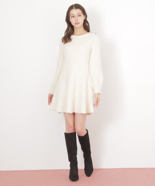 JILL by JILL STUART(ジルバイジルスチュアート)の「◇シャギーミニニットワンピース(ワンピース・レディース・ホワイト/ブラック/ブルー・FREE)」の19枚目の写真