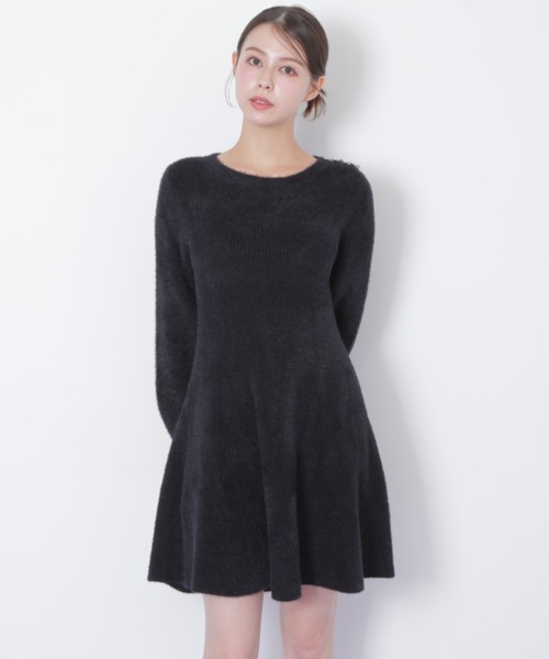 JILL by JILL STUART(ジルバイジルスチュアート)の「◇シャギーミニニットワンピース(ワンピース・レディース・ホワイト/ブラック/ブルー・FREE)」の7枚目の写真