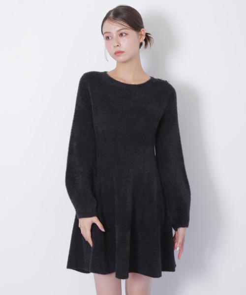 JILL by JILL STUART(ジルバイジルスチュアート)の「◇シャギーミニニットワンピース(ワンピース・レディース・ホワイト/ブラック/ブルー・FREE)」の5枚目の写真