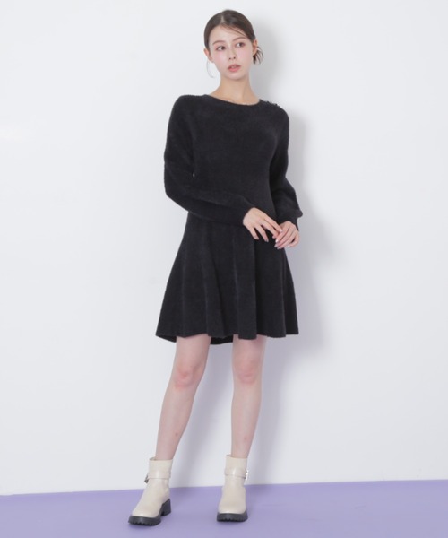 JILL by JILL STUART(ジルバイジルスチュアート)の「◇シャギーミニニットワンピース(ワンピース・レディース・ホワイト/ブラック/ブルー・FREE)」の11枚目の写真