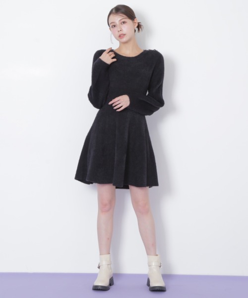 JILL by JILL STUART(ジルバイジルスチュアート)の「◇シャギーミニニットワンピース(ワンピース・レディース・ホワイト/ブラック/ブルー・FREE)」の10枚目の写真