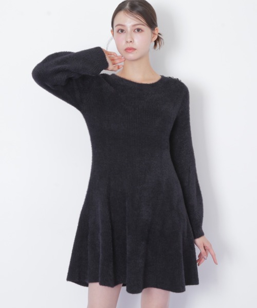 JILL by JILL STUART(ジルバイジルスチュアート)の「◇シャギーミニニットワンピース(ワンピース・レディース・ホワイト/ブラック/ブルー・FREE)」の8枚目の写真