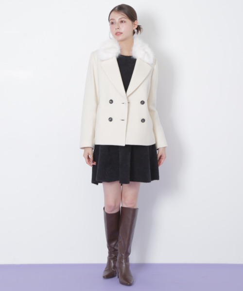 JILL by JILL STUART(ジルバイジルスチュアート)の「◇シャギーミニニットワンピース(ワンピース・レディース・ホワイト/ブラック/ブルー・FREE)」の14枚目の写真