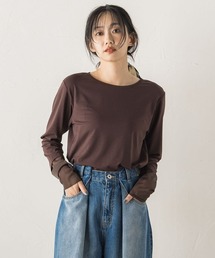 Droite lautreamont（ドロワットロートレアモン）の「シアー天竺カットソー≪洗濯機で洗える≫（Tシャツ/カットソー）」