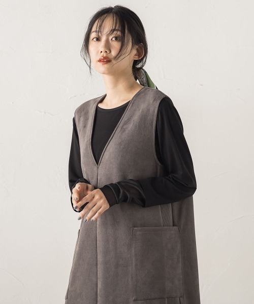 Droite lautreamont(ドロワットロートレアモン)の「シアー天竺カットソー≪洗濯機で洗える≫(Tシャツ/カットソー・レディース・ブラウン/ブラック/オフホワイト・M)」の8枚目の写真