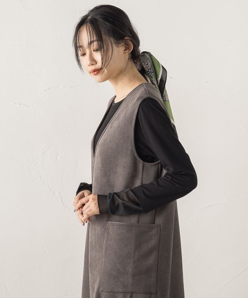 Droite lautreamont(ドロワットロートレアモン)の「シアー天竺カットソー≪洗濯機で洗える≫(Tシャツ/カットソー・レディース・ブラウン/ブラック/オフホワイト・M)」の10枚目の写真