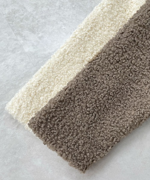 Futier land（フューティアランド）の「襟付きボアブルゾン（ブルゾン・レディース・アイボリー/グレイッシュベージュ・FREE）」の17枚目の写真