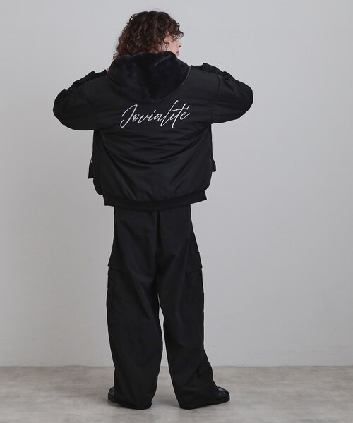 tk.TAKEO KIKUCHI（ティーケータケオキクチ）の「【2WAY】リバーシブルMA1＆フェイクファーブルゾン（ブルゾン・メンズ・ブラック/オフホワイト/ベージュ・02/03）」の15枚目の写真