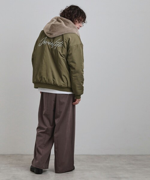 tk.TAKEO KIKUCHI（ティーケータケオキクチ）の「【2WAY】リバーシブルMA1＆フェイクファーブルゾン（ブルゾン・メンズ・ブラック/オフホワイト/ベージュ・02/03）」の22枚目の写真