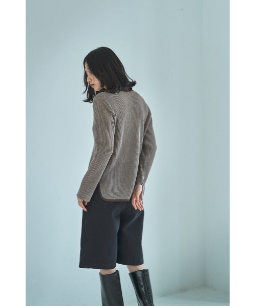 marjour（マージュール）の「PLATING KNIT SHIRTS（ニット/セーター・レディース・ブラック/ブラウン・M）」の4枚目の写真