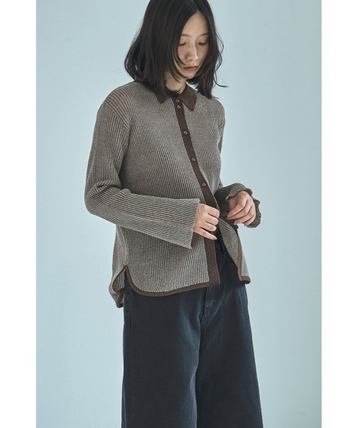 marjour（マージュール）の「PLATING KNIT SHIRTS（ニット/セーター・レディース・ブラック/ブラウン・M）」の5枚目の写真