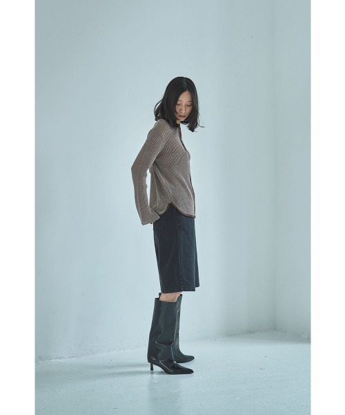 marjour（マージュール）の「PLATING KNIT SHIRTS（ニット/セーター・レディース・ブラック/ブラウン・M）」の6枚目の写真