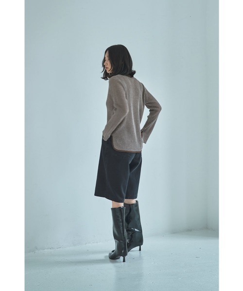 marjour（マージュール）の「PLATING KNIT SHIRTS（ニット/セーター・レディース・ブラック/ブラウン・M）」の7枚目の写真