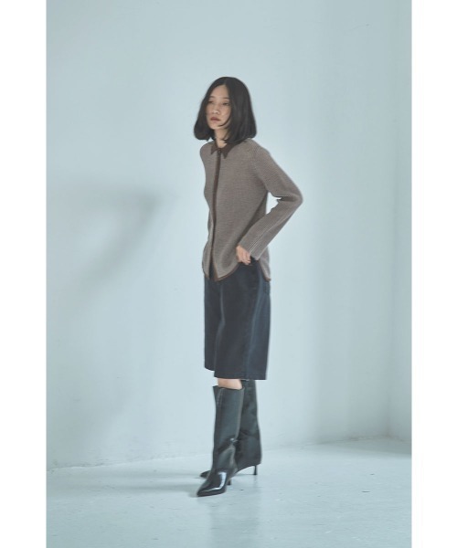 marjour（マージュール）の「PLATING KNIT SHIRTS（ニット/セーター・レディース・ブラック/ブラウン・M）」の8枚目の写真