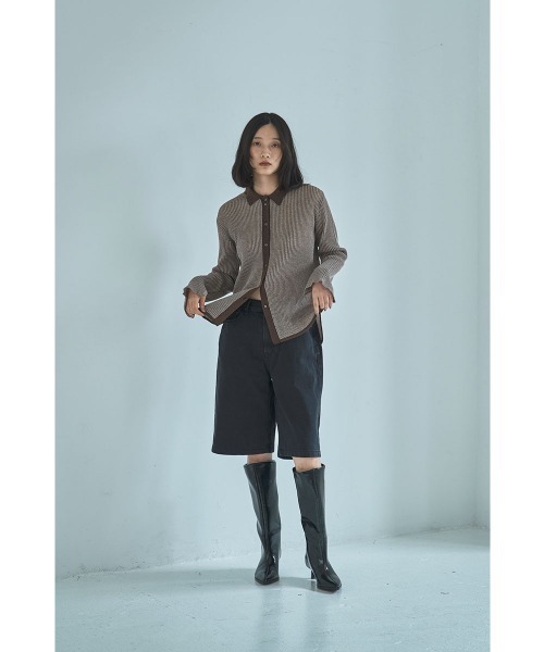 marjour（マージュール）の「PLATING KNIT SHIRTS（ニット/セーター・レディース・ブラック/ブラウン・M）」の9枚目の写真
