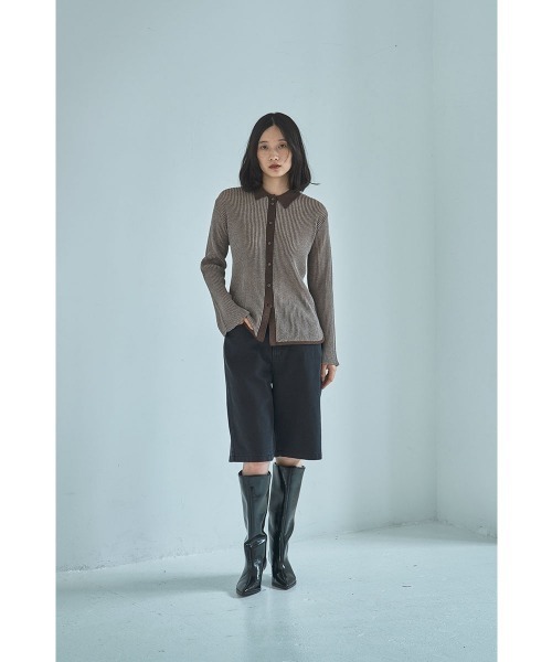 marjour（マージュール）の「PLATING KNIT SHIRTS（ニット/セーター・レディース・ブラック/ブラウン・M）」の10枚目の写真