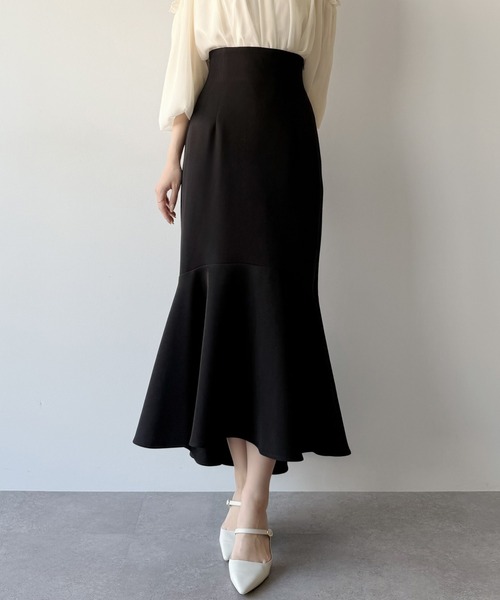 mipiarl（ミピアール）の「ハイウエストフィットマーメイドスカート（スカート・レディース・チャコール/アイボリー/グレイッシュベージュ/ブラック・LARGE/MEDIUM/SMALL/X-LARGE）」の15枚目の写真