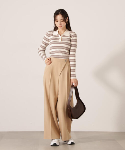 PROPORTION BODY DRESSING(プロポーションボディドレッシング)の「ポロボーダーニット / 1215270023(ニット/セーター・レディース・ホワイト系その他/ピンク/ネイビー・FREE)」の8枚目の写真