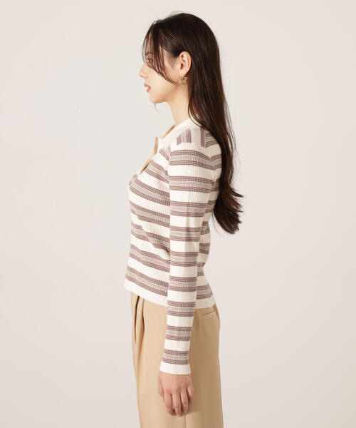 PROPORTION BODY DRESSING(プロポーションボディドレッシング)の「ポロボーダーニット / 1215270023(ニット/セーター・レディース・ホワイト系その他/ピンク/ネイビー・FREE)」の10枚目の写真