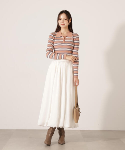 PROPORTION BODY DRESSING(プロポーションボディドレッシング)の「ポロボーダーニット / 1215270023(ニット/セーター・レディース・ホワイト系その他/ピンク/ネイビー・FREE)」の17枚目の写真