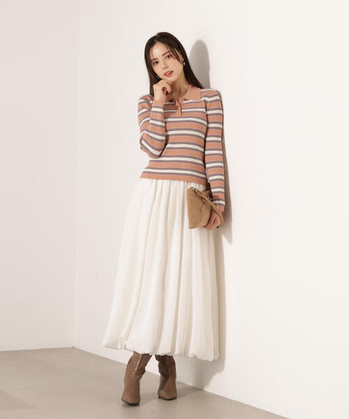 PROPORTION BODY DRESSING(プロポーションボディドレッシング)の「ポロボーダーニット / 1215270023(ニット/セーター・レディース・ホワイト系その他/ピンク/ネイビー・FREE)」の20枚目の写真