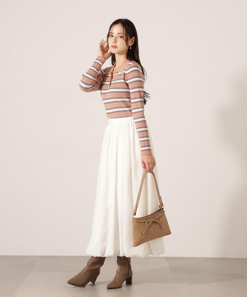 PROPORTION BODY DRESSING(プロポーションボディドレッシング)の「ポロボーダーニット / 1215270023(ニット/セーター・レディース・ホワイト系その他/ピンク/ネイビー・FREE)」の21枚目の写真