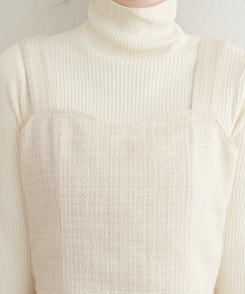 natural couture(ナチュラルクチュール)の「〈airi〉ツイードビスチェ(シャツ/ブラウス・レディース・グレー/オフホワイト/ブラック・FREE)」の14枚目の写真