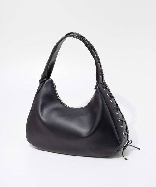 GANNI（ガニー）の「GANNI Hobo bag ガニー ホーボーバッグ ショルダーバッグ（ショルダーバッグ・レディース・ブラック・FREE）」の4枚目の写真