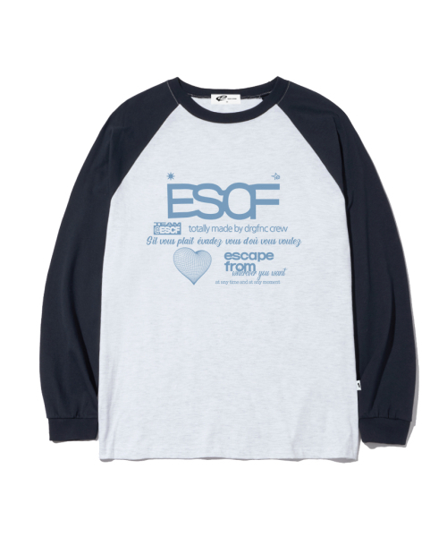 ESCAPEFROM（エスケープフロム）の「スカイブルーハートクルーコレクションプリントロングスリーブネイビー（Tシャツ/カットソー・レディース・その他・MEDIUM/LARGE/SMALL）」の2枚目の写真