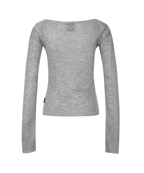 GILAARCHIVE（ギラアーカイブ）の「HEART WING SHEER LONG SLEEVE_GREY（Tシャツ/カットソー・レディース・グレー・FREE）」の5枚目の写真