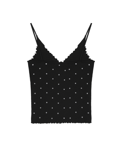 NICK&NICOLE(ニックアンドニコール)の「DOT LABEL SLEEVELESS TOP_BLACK(Tシャツ/カットソー・レディース・ブラック・FREE)」の5枚目の写真